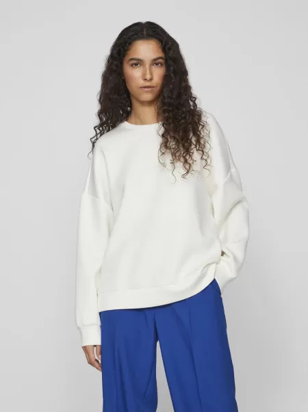 Dame Oversized Sweatshirt Topper Og T-Skjorter Optical Snow Vila
