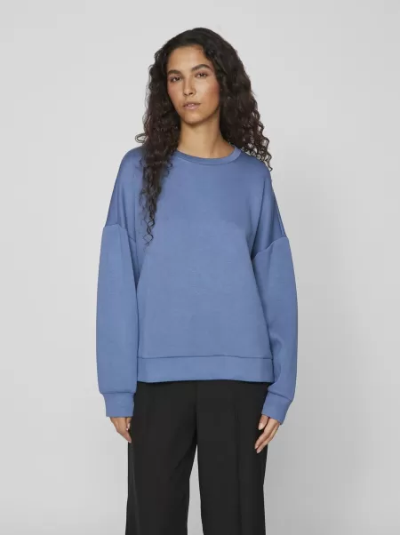 Oversized Sweatshirt Vila Dame Topper Og T-Skjorter Coronet Blue