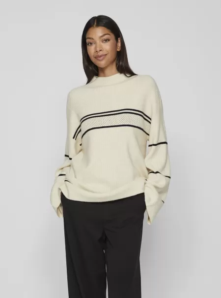 Birch Topper Og T-Skjorter Vila Tall – Strikket Pullover Dame