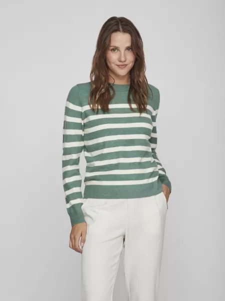 Strikkeplagg Laurel Wreath Dame Vila Langermet Strikket Pullover