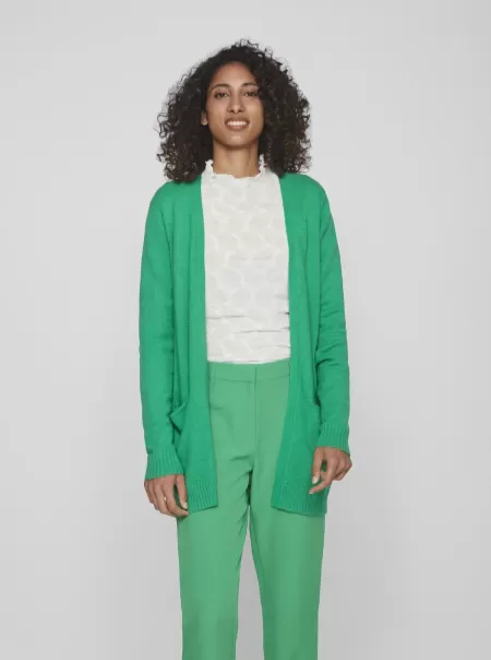 Bright Green Dame Strikkeplagg Basic Strikket Cardigan Vila