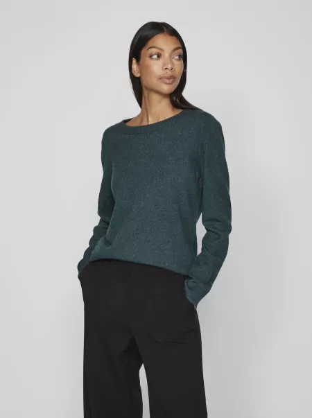 Vila O-Hals Strikket Pullover Strikkeplagg Dame