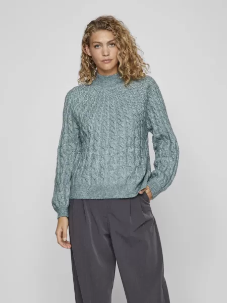 Vila Arctic Strikkeplagg Dame Høyhalset Strikket Pullover