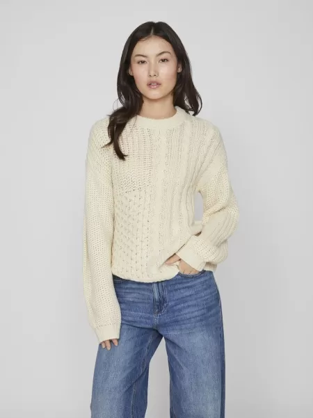 Birch Dame Detaljert Strikket Pullover Strikkeplagg Vila