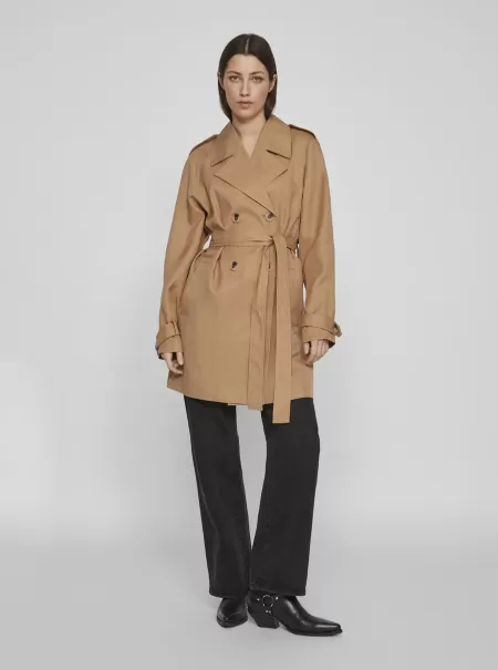 Yttertøy Dame Tigers Eye Vila Belte Trenchcoat