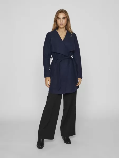 Belte Kåpe Dame Vila Navy Blazer Yttertøy