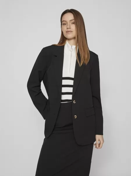 Dame Blazere Og Dresser Vila Løs Passform Blazer Black