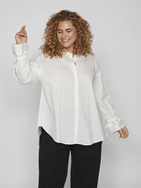 Curve – Oversized Skjorte Vila Skjorter Cloud Dancer Dame