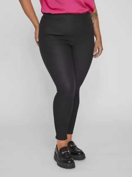 Curve – Coated Leggings Vila Black Bukser Og Leggings Dame