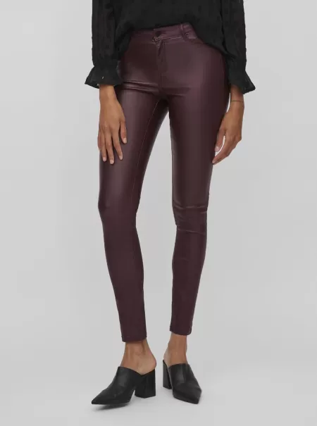 Dame Winetasting Coated Skinny Fit Jeans Vila Jeans